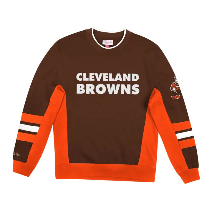 CLEVELAND BROWNS NFL Sweat-shirt col rond Champions Ville d'Origine marron