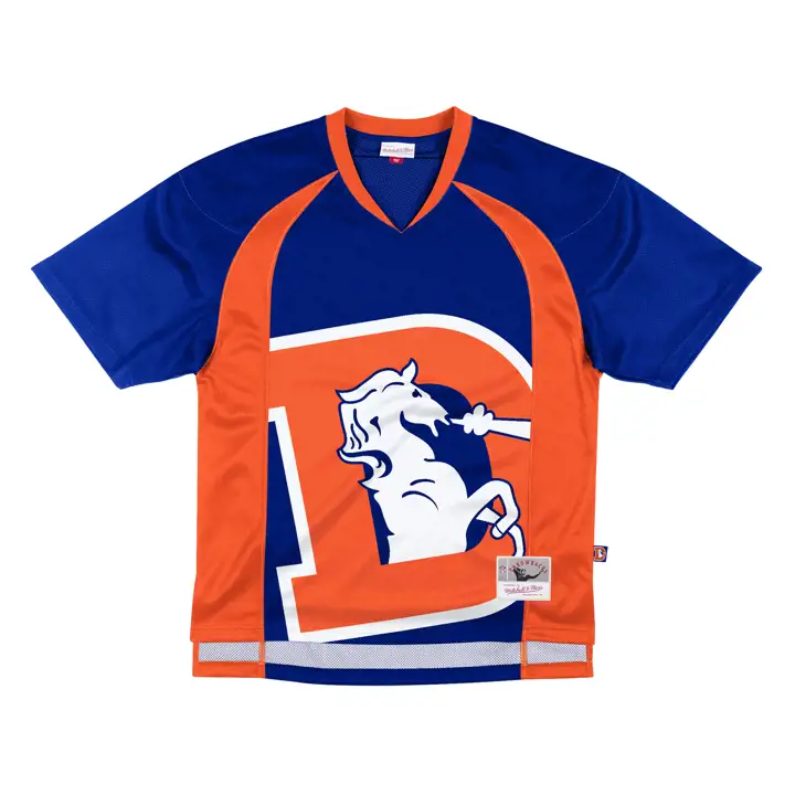 Maillot NFL Denver Broncos Grand Visage Marine