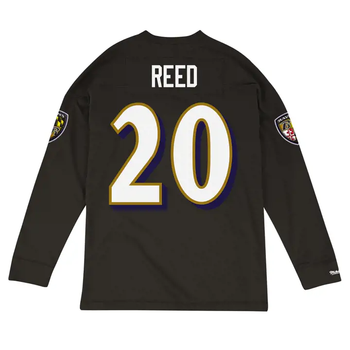 BALTIMORE RAVENS NFL Nom & Num Manches Longues Reed noir