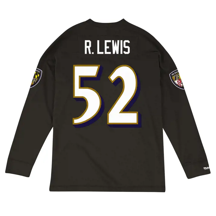Maillot NFL Baltimore Ravens Nom et numéro manches longues Lewis noir