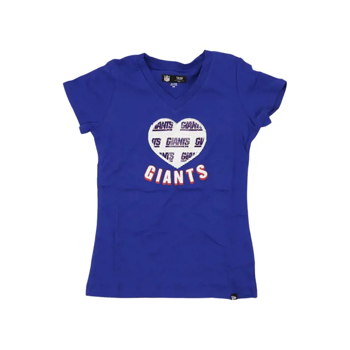 NEW YORK GIANTS NFL Jeunes Filles Cœur Paillettes Reversibles 21 bleu