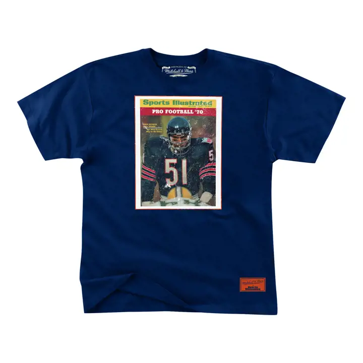 T-shirt Chicago Bears NFL Photo Real Legends Butkus gris/bleu sarcelle