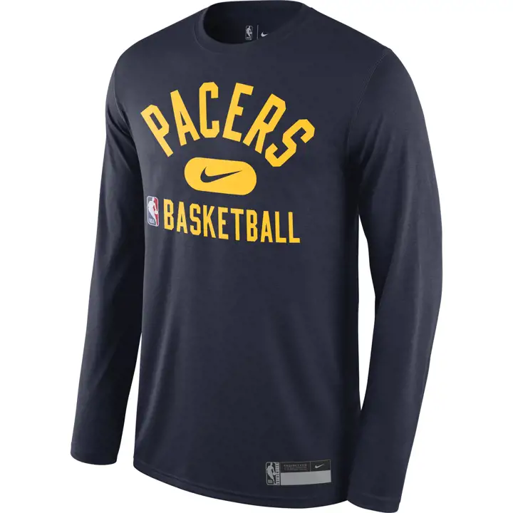 T-shirt manches longues d'entraînement NBA INDIANA PACERS 21 BLEU MARINE