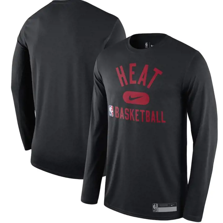 T-shirt à manches longues d'entraînement NBA Miami Heat 21 BLK