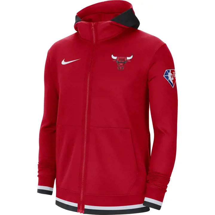 CHICAGO BULLS NBA Thermaflex Showtime FZ Hood 21 ROUGE