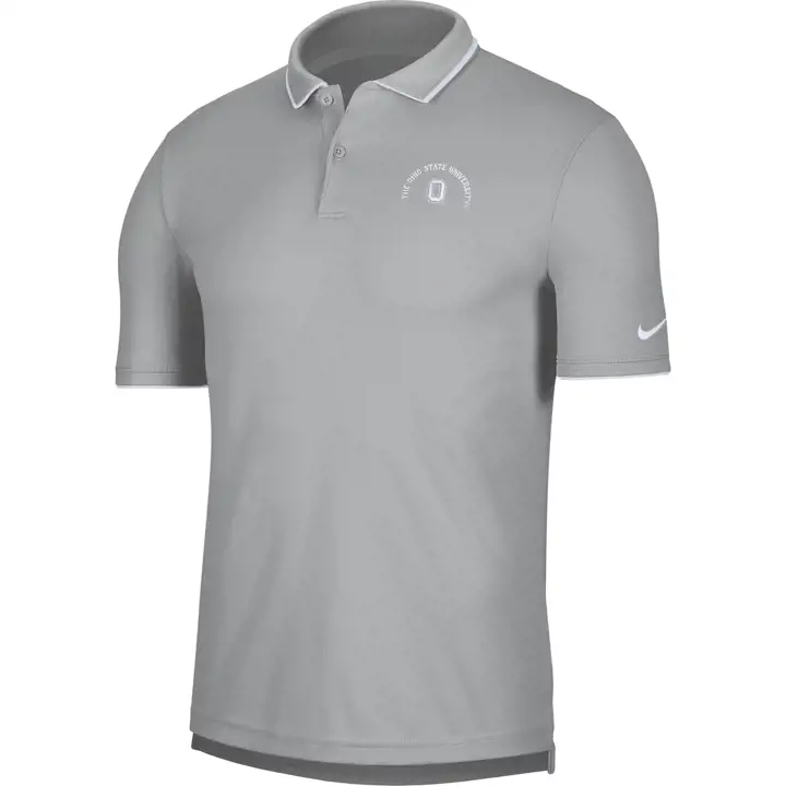 Polo universitaire Ohio St B NCAA avec liseré 21 silv