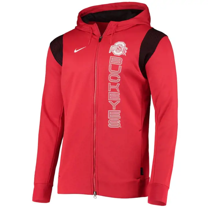 OHIO STATE BUCKEYES NCAA Sweat à capuche Therma Sideline FZ 21 ROUGE
