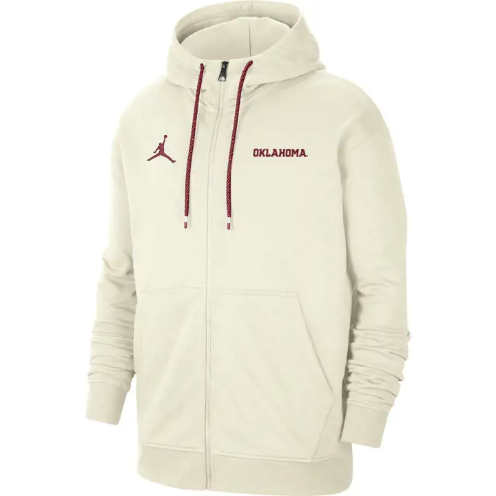 OKLAHOMA SOONERS NCAA Jordan Polaire à Capuche Zippée Voyage 21 CRÉA