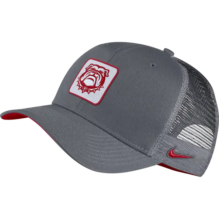 Casquette camionneur Georgia Bulldogs NCAA NK Patch gris foncé