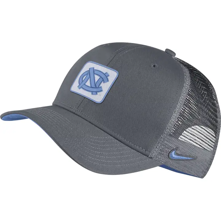 Casquette Trucker Tar Heels de la Caroline du Nord NCAA NK écusson gris foncé