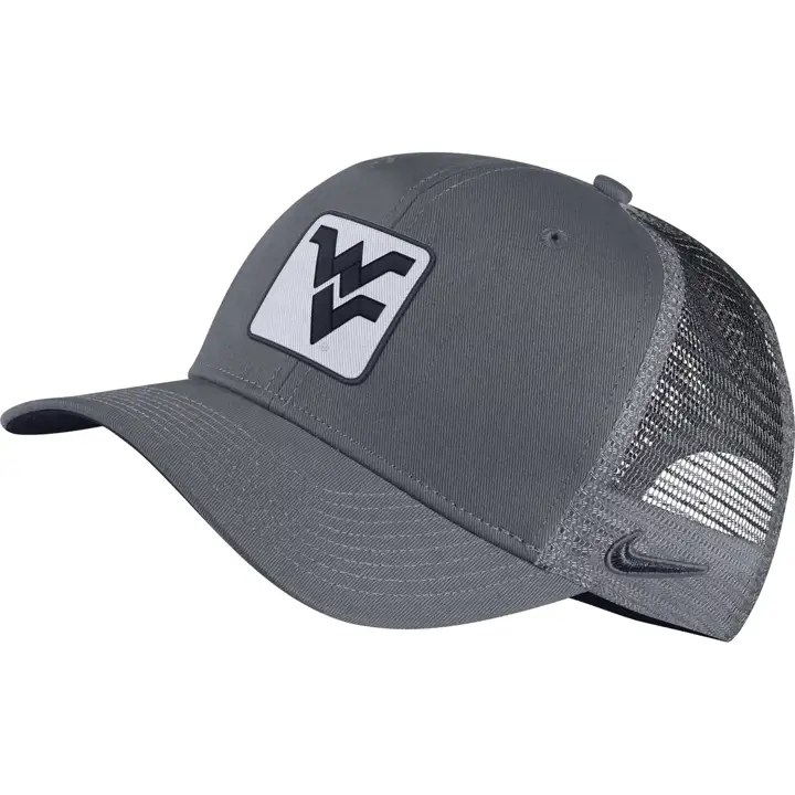 West Virginia Mountaineers NCAA NK Écusson Casquette Trucker gris foncé