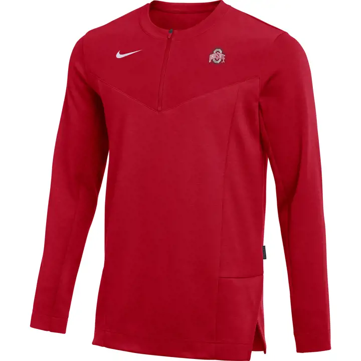 Haut à manches longues demi-zip OHIO STATE BUCKEYES NCAA Dry Top UV 21 ROUGE
