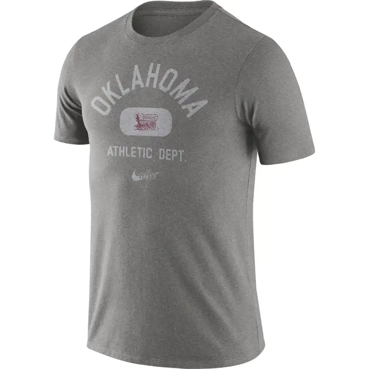 T-shirt OKLAHOMA SOONERS NCAA Tri-mélange Ancien Motif Arc GRIS