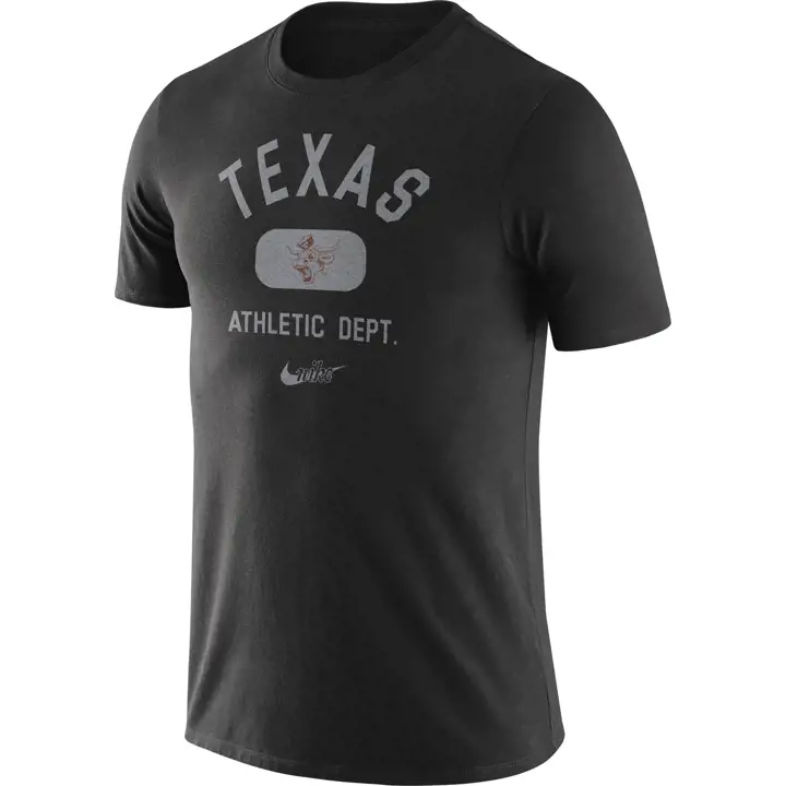 T-shirt TEXAS LONGHORNS NCAA Mélange tri-matière Ancien motif arqué Noir