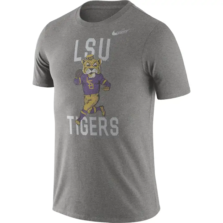 T-shirt L.S.U. NCAA Triblend Old School Mascot GRY