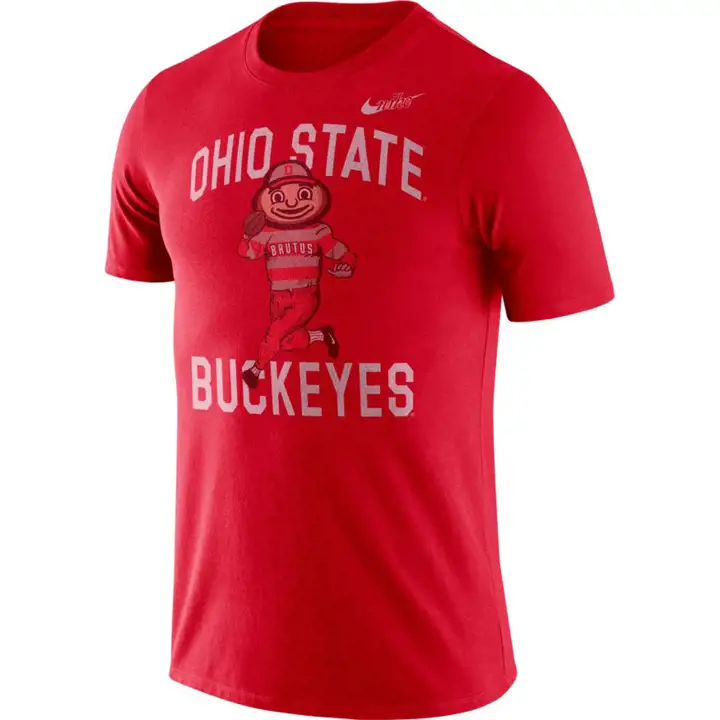 T-shirt mascotte vintage trois couleurs NCAA OHIO STATE BUCKEYES