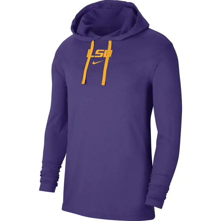 T-shirt à capuchon et manches longues LSU NCAA 21 MAUVE