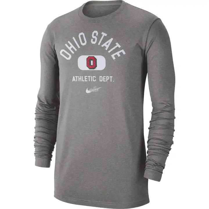 T-shirt texturé à manches longues NCAA OHIO STATE BUCKEYES 21 GRY