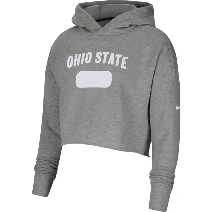 Ohio State Buckeyes NCAA Sweat à Capuche Court Femme Campus 21 GRIS