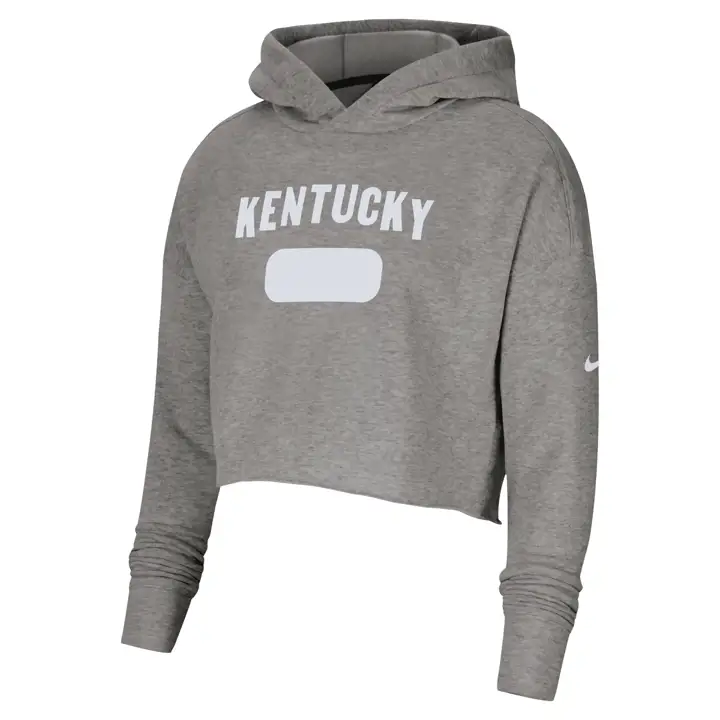 Haut court à capuche pour femme Kentucky Wildcats NCAA 21 GRY