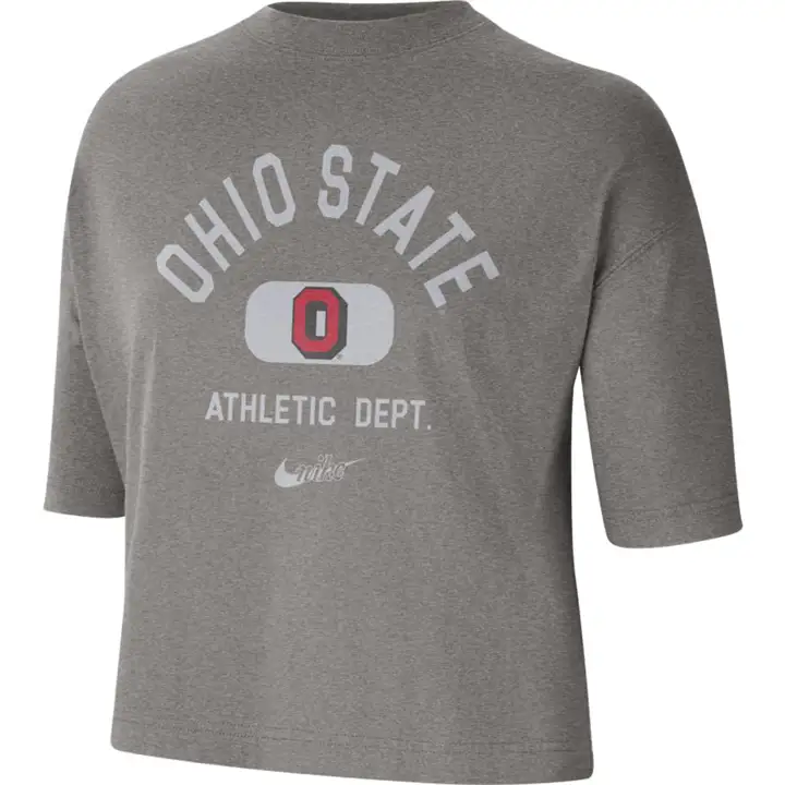 T-shirt coupe carrée femme Ohio State Buckeyes NCAA 21 DKGRY