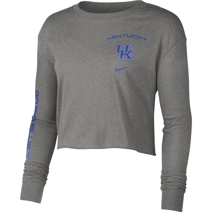 T-shirt court à manches longues Kentucky Wildcats NCAA pour femme 21 DKGRY