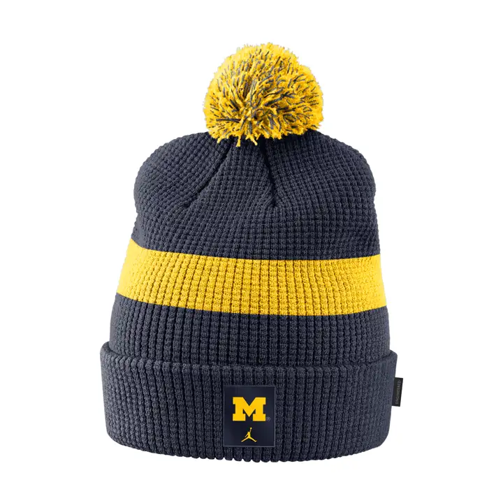 Michigan Wolverines NCAA Jordan SDLN Bonnet à pompon 21 marine