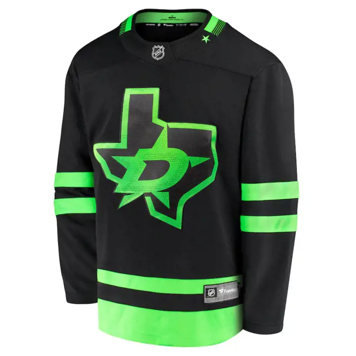 Maillot STARS NHL Breakaway blc/blc/Vert fluo