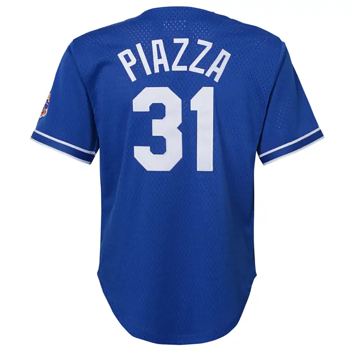 DODGERS MLB Maillot jeunesse M&N Auth BP Mesh Mike Piazza rbl