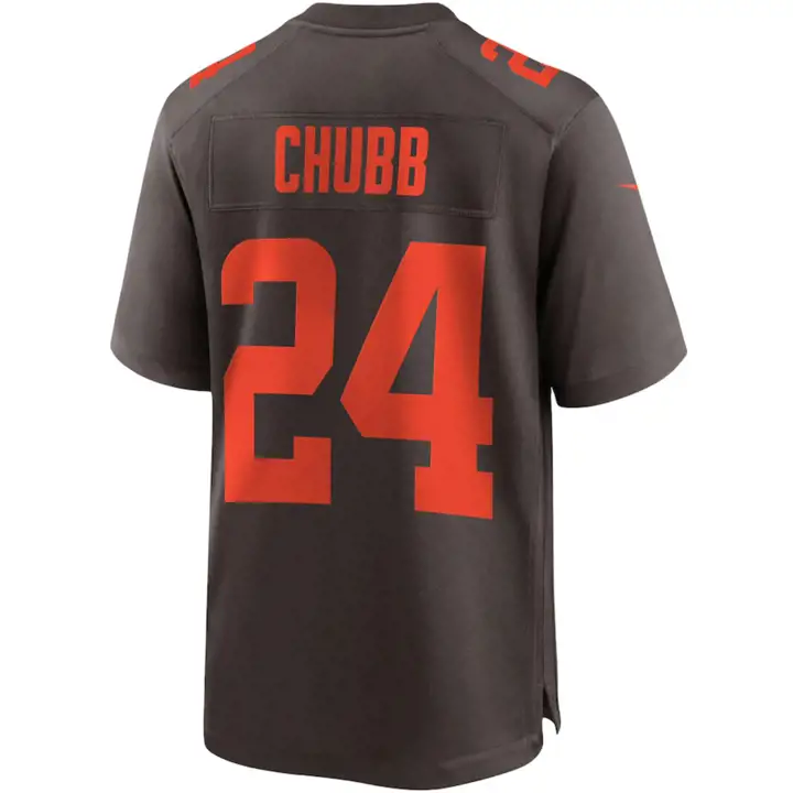 BROWNS Maillot NFL Nick Chubb marron