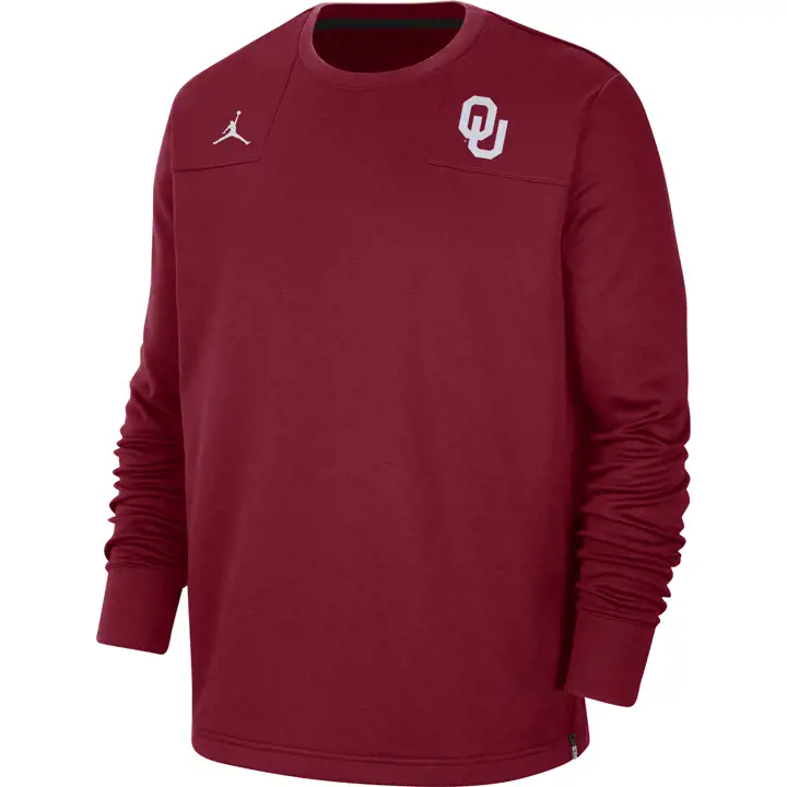 Sweat-shirt ras du cou Jordan Dry Top Crew Oklahoma Sooners NCAA 21 cramoisi
