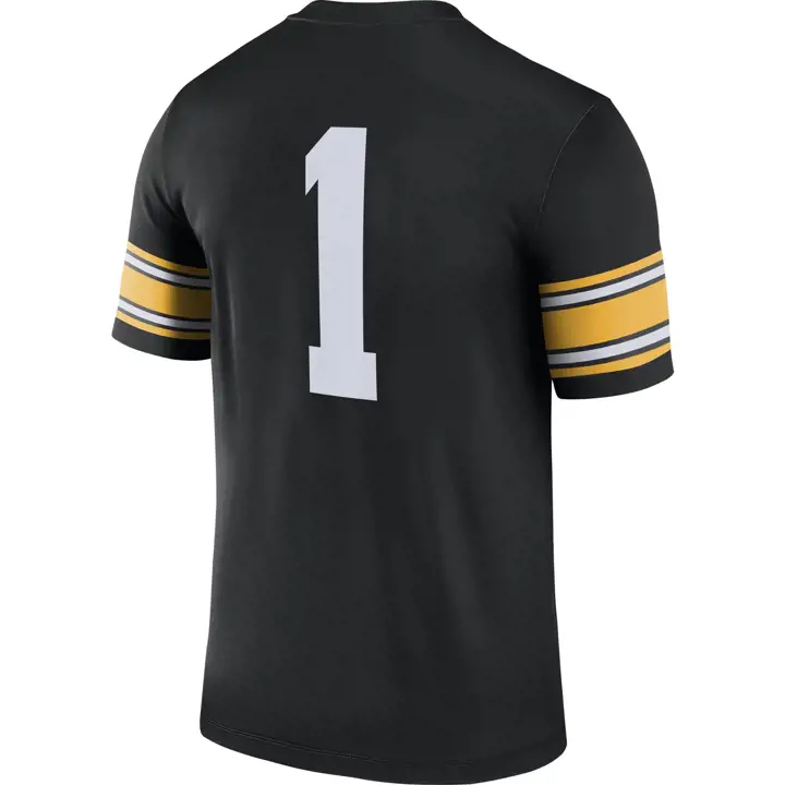 Maillot de match réplique NCAA de football américain Iowa Hawkeyes noir