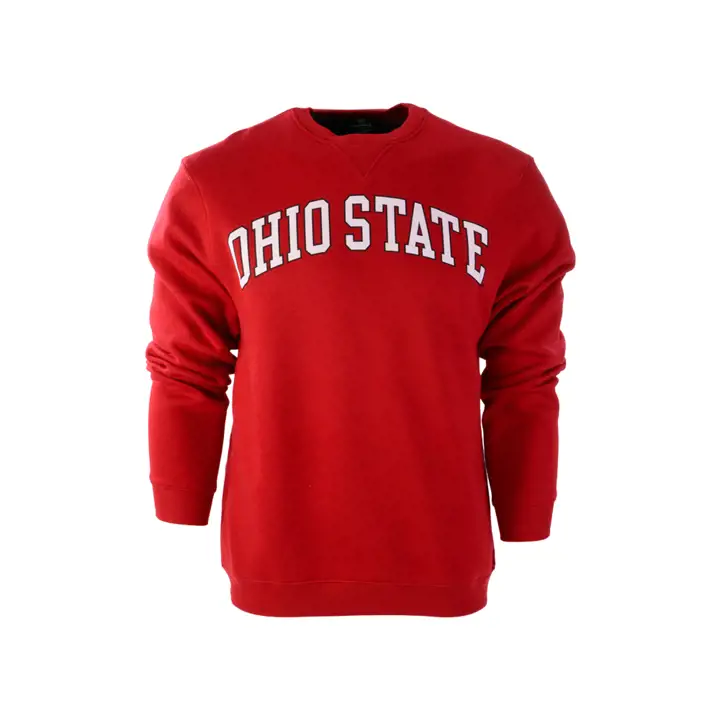 Sweat-shirt ras du cou de qualité supérieure à motif « Block O » des Buckeyes d'Ohio State (NCAA) ROUGE