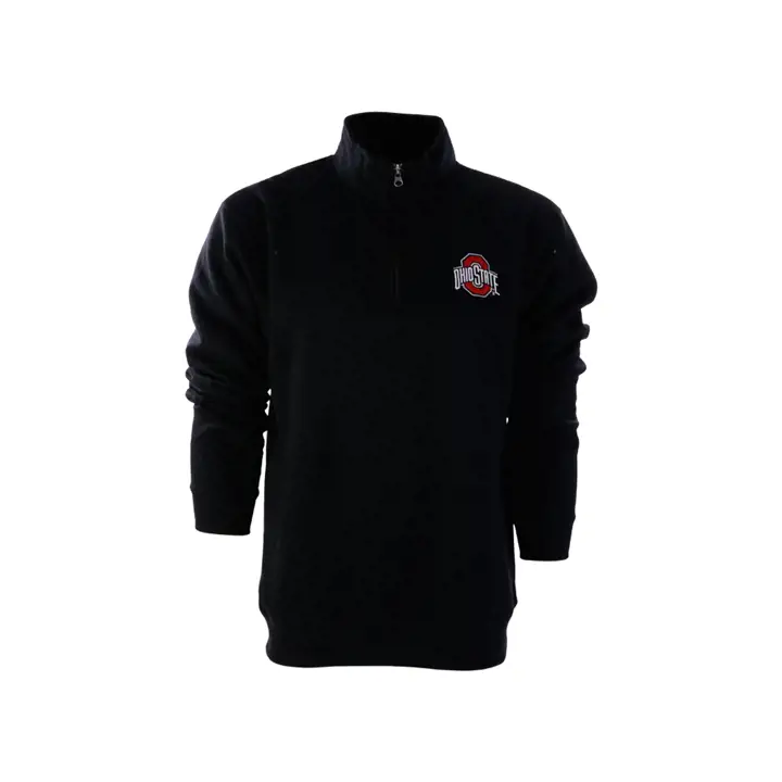 Ohio State Buckeyes NCAA Grand Logo 1/4 Zip BLK