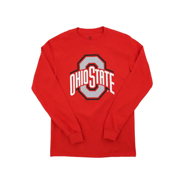 T-shirt à manches longues Ohio State Buckeyes NCAA Big Logo ROUGE
