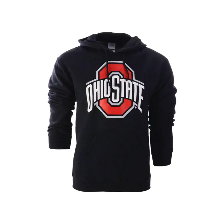 Sweat à capuche léger NCAA Big Logo Buckeyes de l'Ohio State - Noir