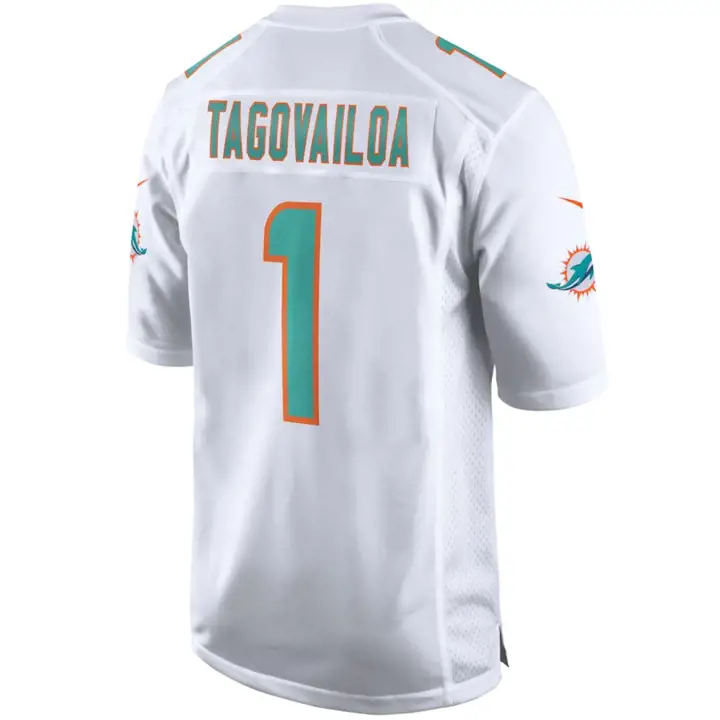 Maillot de match NFL pour jeune des Dolphins de Miami Tua Tagovailoa blc