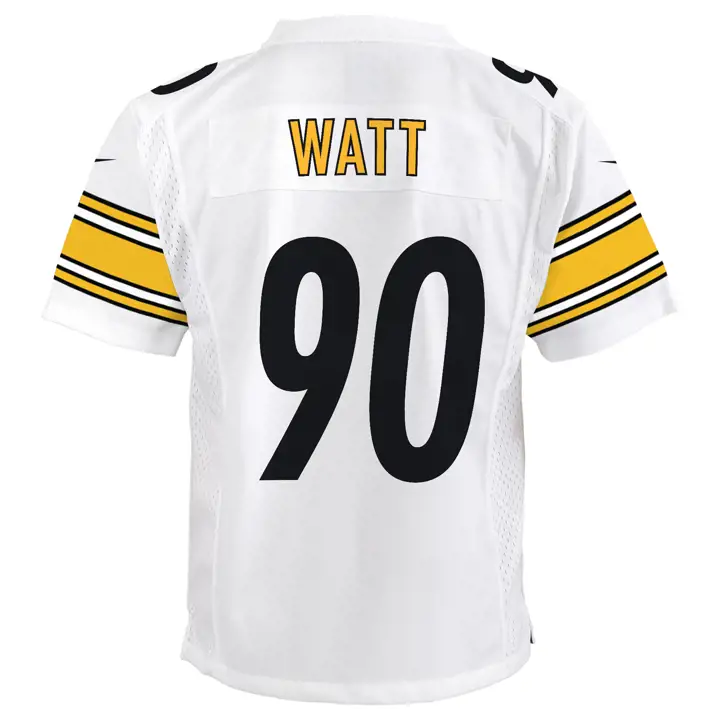 Maillot de match NFL Pittsburgh Steelers pour jeune - TJ Watt - blanc