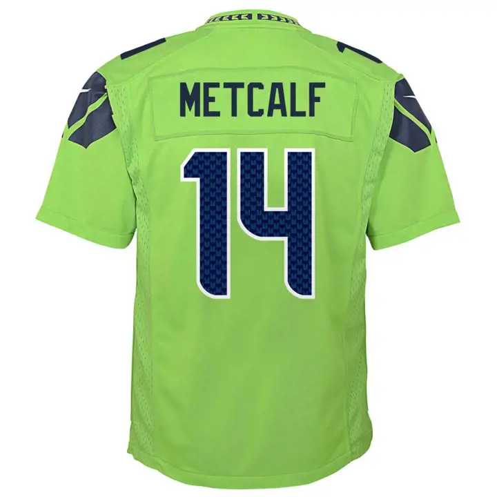 Maillot de match NFL enfant Seattle Seahawks DK METCALF Lime