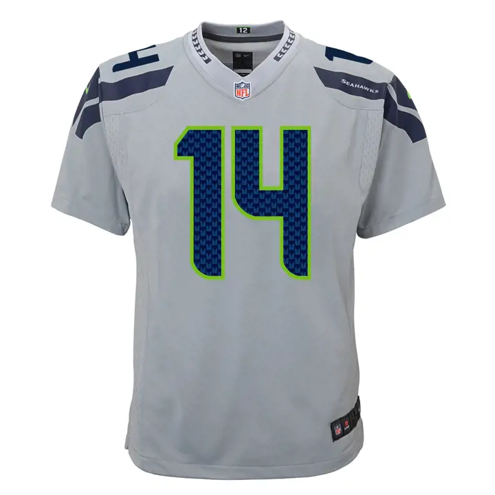 Maillot de match NFL enfant Seattle Seahawks DK METCALF gris