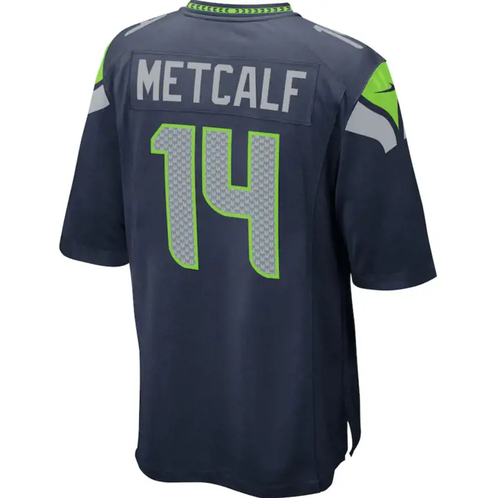 Maillot de match NFL enfant Seattle Seahawks DK Metcalf bleu marine