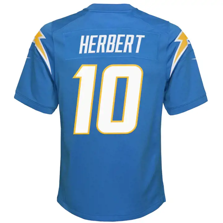 Maillot de match NFL Los Angeles Chargers pour bébé Justin Herbert