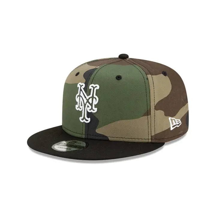 NEW YORK METS MLB Casquette 9FIFTY Woodland Flag, camouflage/noir