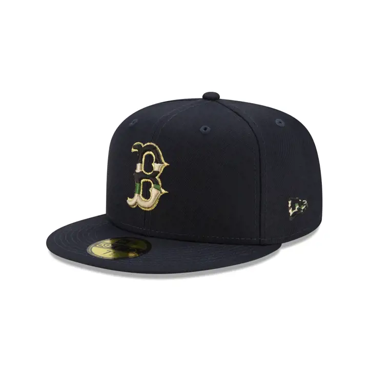 Casquette 59FIFTY MLB Boston Red Sox Woodland Fill marine