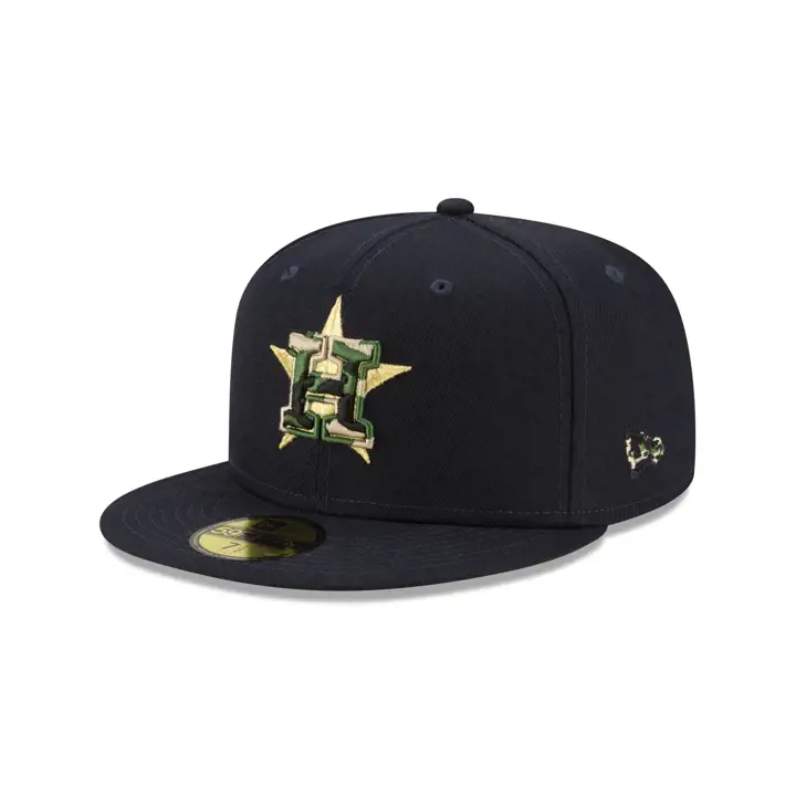 Casquette HOUSTON ASTROS MLB Woodland Fill 59FIFTY bleu marine