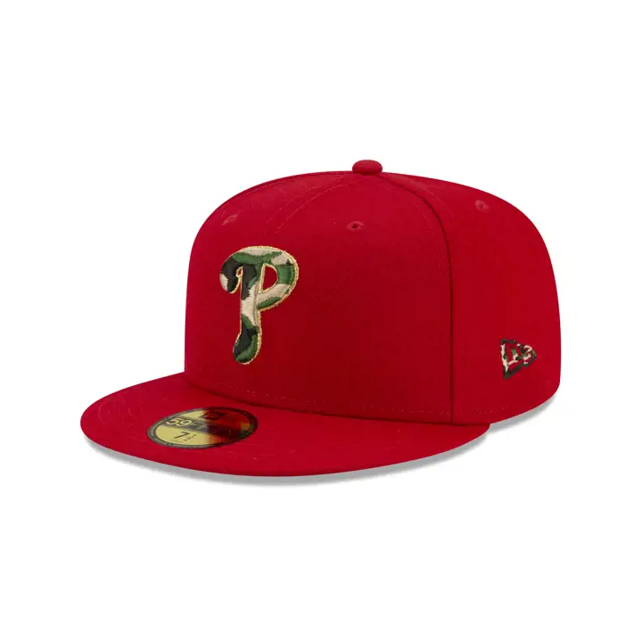 Casquette ajustée 59FIFTY MLB Philadelphia Phillies Woodland Fill rouge