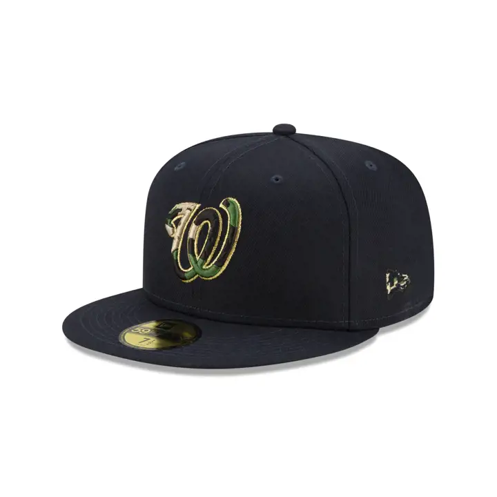 Casquette 59FIFTY MLB Washington Nationals Woodland Camouflage marine