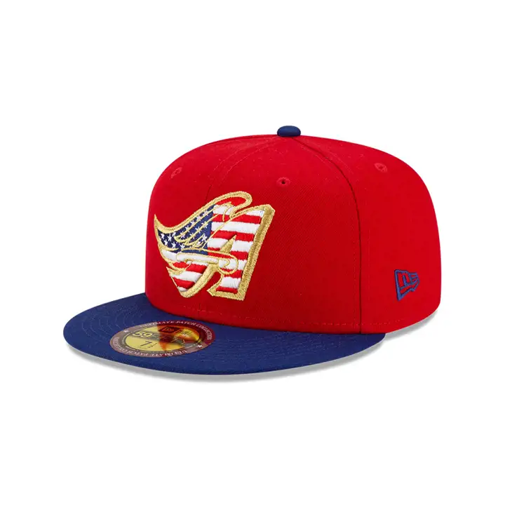 Casquette 59FIFTY MLB Americana Patch Anaheim Angels Rouge/Bleu marine