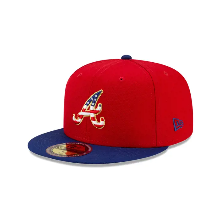 CASQUETTE ATLANTA BRAVES MLB Americana Patch 59FIFTY Rouge/Bleu marine