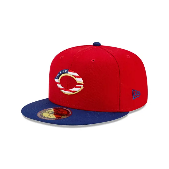 Casquette 59FIFTY MLB Americana Patch des Cincinnati Reds de New Era Rouge/Bleu marine